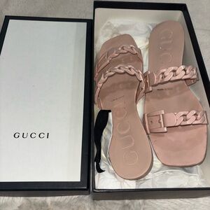 Gucci Pink Slide Sandals
